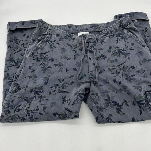 J Jill Floral Cargo Pants Petite Small Gray - Picture 1 of 4
